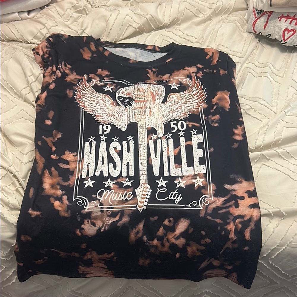 Nashville Music City Kids Shirt - Black and Orange